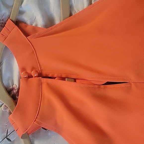 BOLD elements Elegant Atlantic Orange Halter Dress, Size: L, NWT - Picture 8 of 14